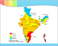 temperature map of India
