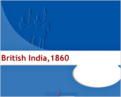 Editable PPT Map of the British Raj in India